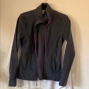 Women's Gray Jacket with Pink Accents
